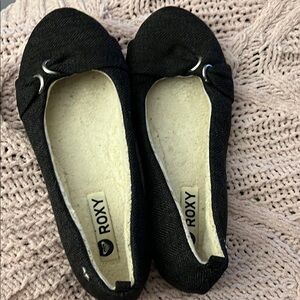 Roxy Black Flats Minimalist Comfort Loafers